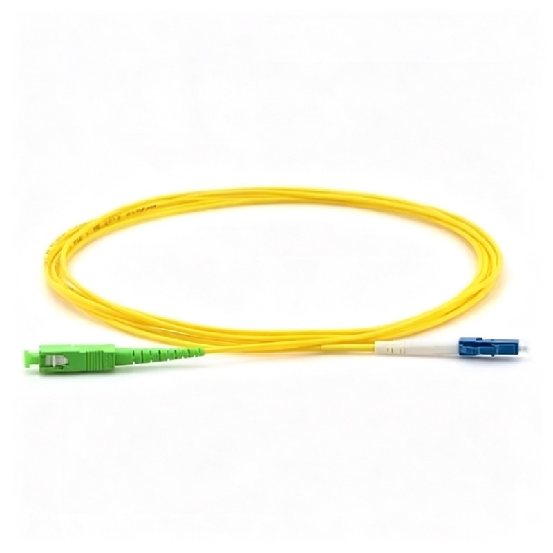 (image for) LC/UPC to SC/APC Simplex OS2 Single Mode Fiber Patch Cable